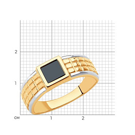 Кольцо SOKOLOV - Золото 375, Синтетическая шпинель (арт. 018369-4)