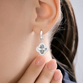 Серьги SOKOLOV - Серебро 925, Фианит (арт. 94027287)