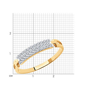 Кольцо SOKOLOV - Золото 375, Фианит (арт. 018849-4)