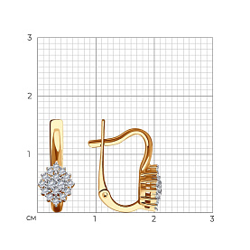 Серьги SOKOLOV - Золото 375, Фианит (арт. 0200143-4)