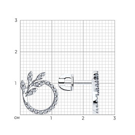 Серьги SOKOLOV - Серебро 925, Фианит (арт. 94026690)