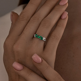 Кольцо SOKOLOV - Серебро 925, Агат, Фианит (арт. 92012024)