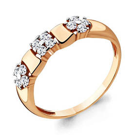 Кольцо Аквамарин - Серебро 925, Фианит (арт. 68021А.6)