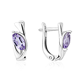 Серьги KRASNOE - Серебро 925, Аметист (арт. 2340065498)