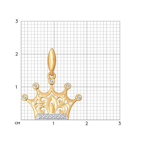Подвеска SOKOLOV - Золото 585, Фианит (арт. 034783)