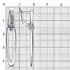 Серьги Красная пресня - Серебро 925, Шпинель (арт. 33814794Пл4)