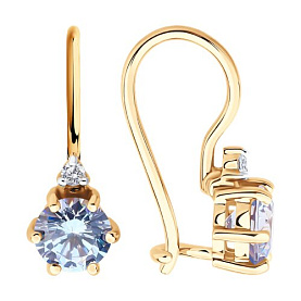 Серьги Diamant - Золото 585, Фианит (арт. 51-120-02810-1)