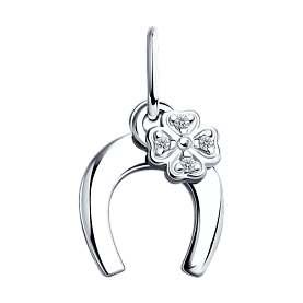 Подвеска SOKOLOV - Серебро 925, Фианит (арт. 94031899)