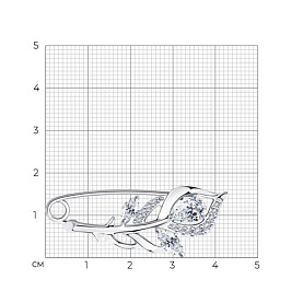 Булавка Diamant - Серебро 925, Фианит (арт. 94-140-00615-1)