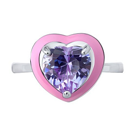 Кольцо SOKOLOV - Серебро 925, Фианит, Эмаль (арт. 94014467)