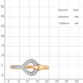 Кольцо Аквамарин - Серебро 925, Фианит (арт. 600744А.6)