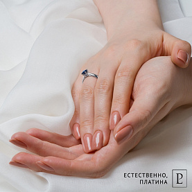 Кольцо Platinum Lab. - Платина 950, Сапфир (арт. ПК-090С-04)