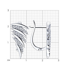 Серьги Diamant - Серебро 925, Фианит (арт. 94-120-00521-1)