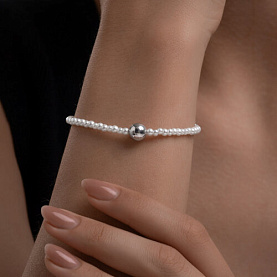 Браслет Diamant - Серебро 925, Жемчуг синтетический (арт. 94-150-00119-1)