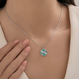 Подвеска Diamant - Серебро 925, Фианит, Эмаль (арт. 94-130-02358-1)