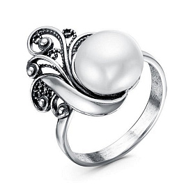Кольцо Красная пресня - Серебро 925, Жемчуг культивированный (арт. 23313138)