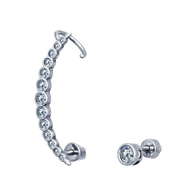Серьги SOKOLOV - Серебро 925, Фианит (арт. 94021674)