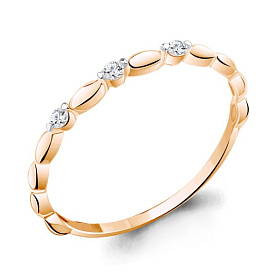 Кольцо Аквамарин - Золото 585, Фианит (арт. 67233.1)