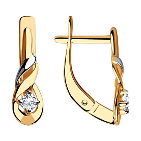 Серьги SOKOLOV - Золото 585, Фианит (арт. 028282)