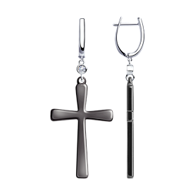 Серьги SOKOLOV - Серебро 925, Керамика, Фианит (арт. 94023954)