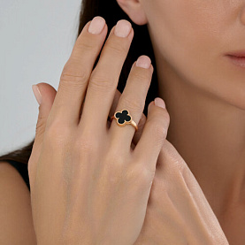 Кольцо SOKOLOV - Золото 585, Оникс (арт. 717202)