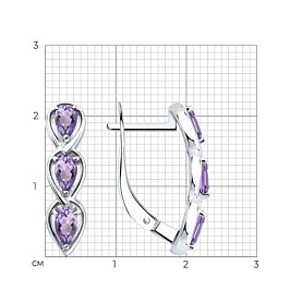 Серьги SOKOLOV - Серебро 925, Аметист (арт. 92025387)