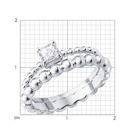 Кольцо SOKOLOV - Серебро 925, Фианит (арт. 94014861)