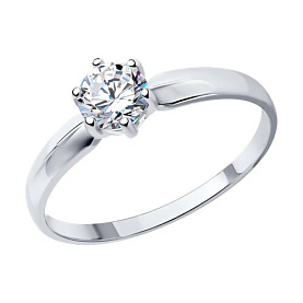 Кольцо SOKOLOV - Серебро 925, Фианит (арт. 94013650)