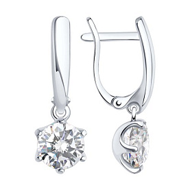 Серьги SOKOLOV - Серебро 925, Фианит (арт. 94021995)