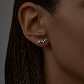 Серьги SOKOLOV - Серебро 925, Фианит (арт. 94025905)