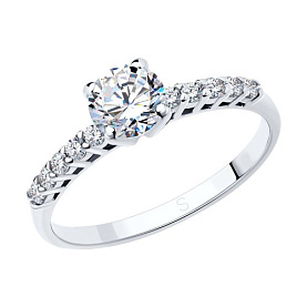 Кольцо SOKOLOV - Серебро 925, Фианит (арт. 94010157)