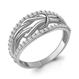 Кольцо Аквамарин - Серебро 925, Фианит (арт. 67940А.5)