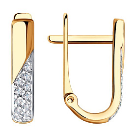 Серьги SOKOLOV - Золото 585, Фианит (арт. 028573)