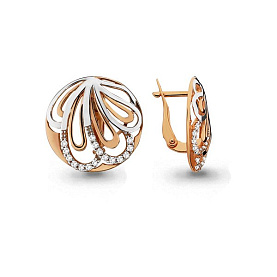 Серьги Аквамарин - Золото 585, Фианит (арт. 45639А.1)