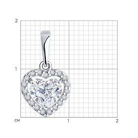 Подвеска SOKOLOV - Серебро 925, Фианит (арт. 94033256)