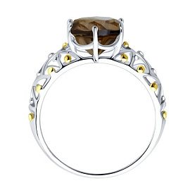 Кольцо SOKOLOV - Серебро 925, Раухтопаз (арт. 92011716)