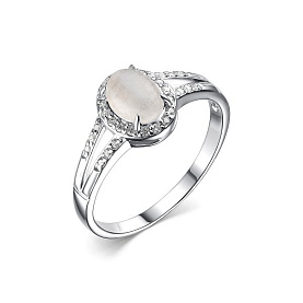 Кольцо Дар - Серебро 925, Лунный камень, Фианит (арт. К-3803рк43600)