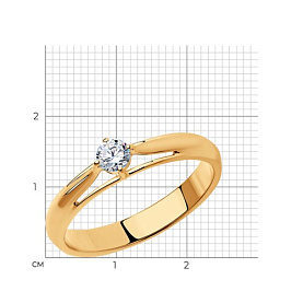 Кольцо Diamant - Серебро 925, Фианит (арт. 93-110-01381-1)