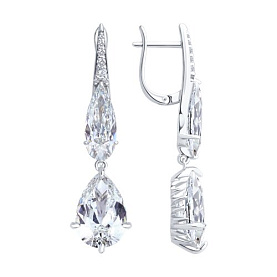 Серьги SOKOLOV - Серебро 925, Фианит (арт. 94027145)