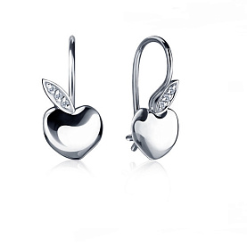 Серьги Platinum Lab. - Платина 950, Бриллиант (арт. ПС-024-01)