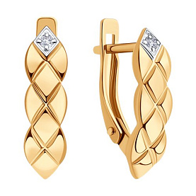 Серьги Diamant - Золото 585, Фианит (арт. 51-120-00363-1)