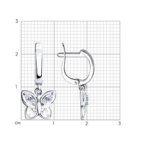 Серьги SOKOLOV - Серебро 925, Фианит (арт. 94023894)