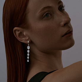 Серьги SOKOLOV - Серебро 925, Фианит (арт. 94022079)