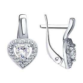 Серьги SOKOLOV - Серебро 925, Swarovski (арт. 89020060)