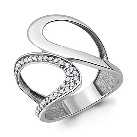 Кольцо Аквамарин - Серебро 925, Фианит (арт. 600519А.5)