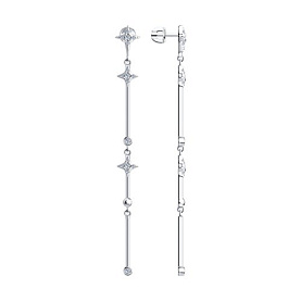 Серьги SOKOLOV - Серебро 925, Фианит (арт. 94023749)