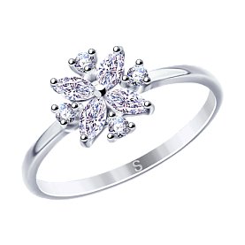 Кольцо SOKOLOV - Серебро 925, Фианит (арт. 94012865)