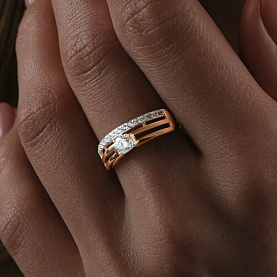 Кольцо SOKOLOV - Золото 375, Фианит (арт. 31-110-00305-1)