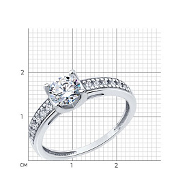 Кольцо SOKOLOV - Серебро 925, Фианит (арт. 94014186)