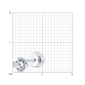 Серьга SOKOLOV - Серебро 925, Фианит (арт. 94170001)